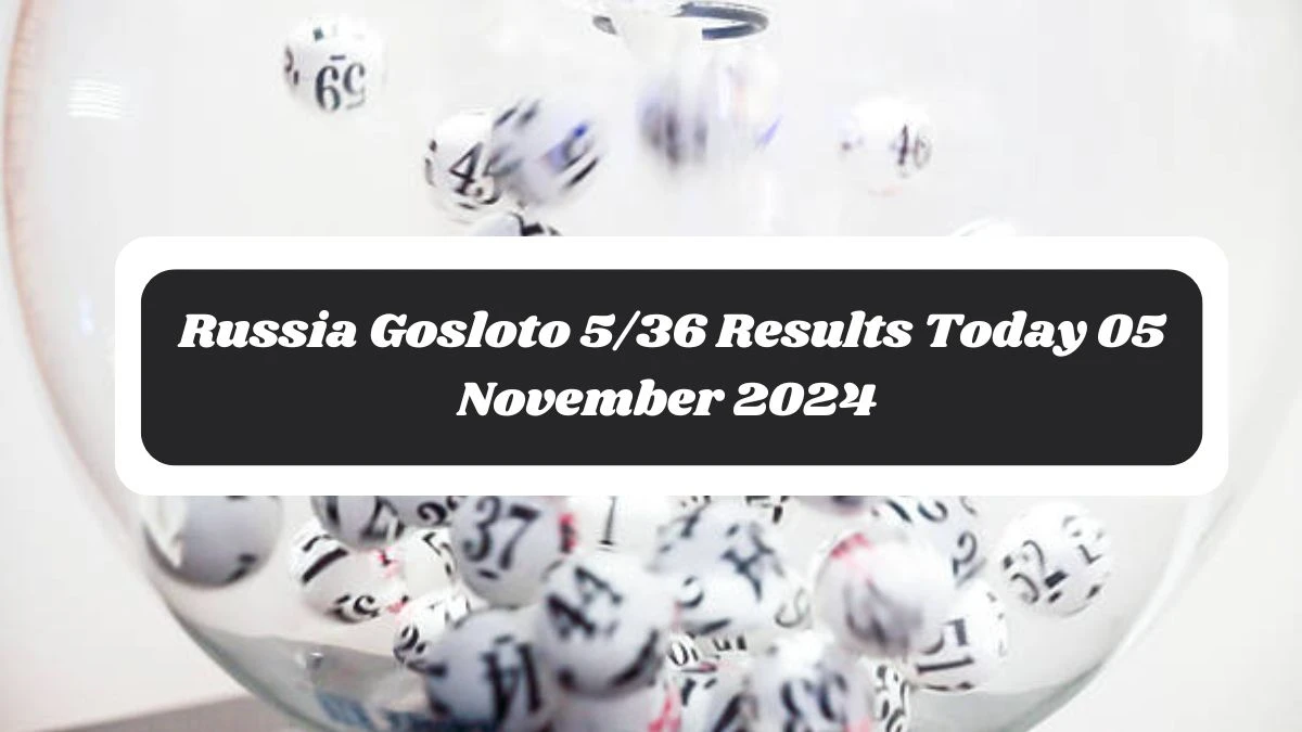 Russia Gosloto 5/36 Results Today 05 November 2024 - Draws of Each 15 Minutes