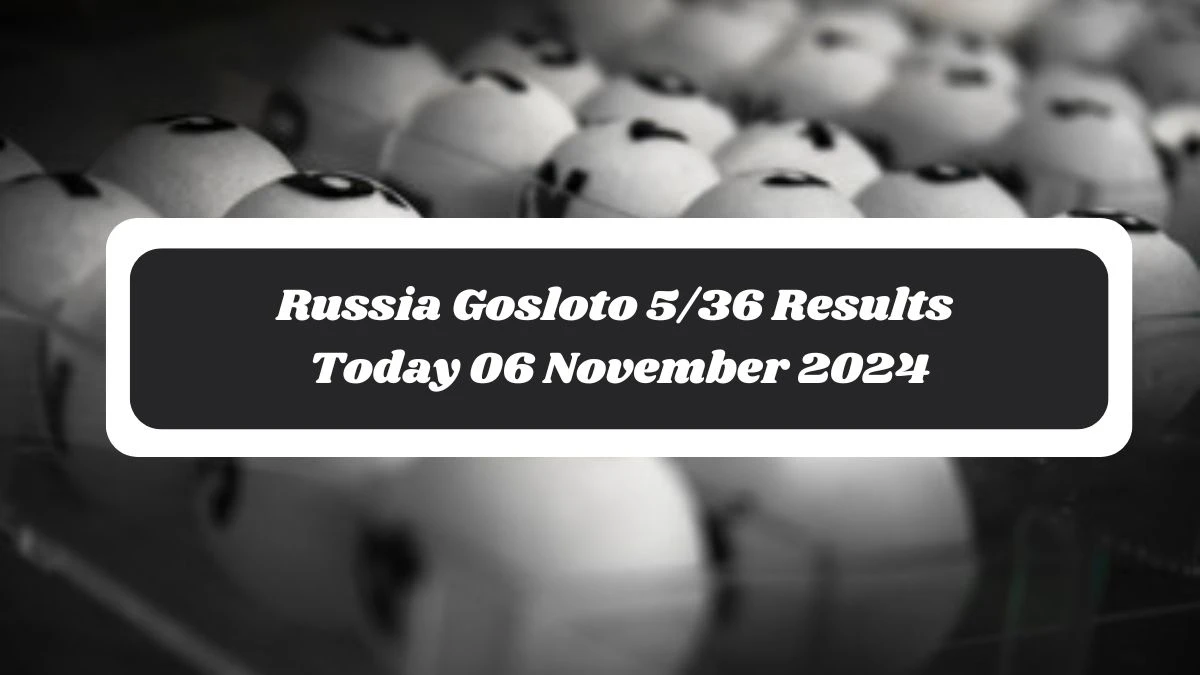 Russia Gosloto 5/36 Results Today 06 November 2024 - Draws of Each 15 Minutes