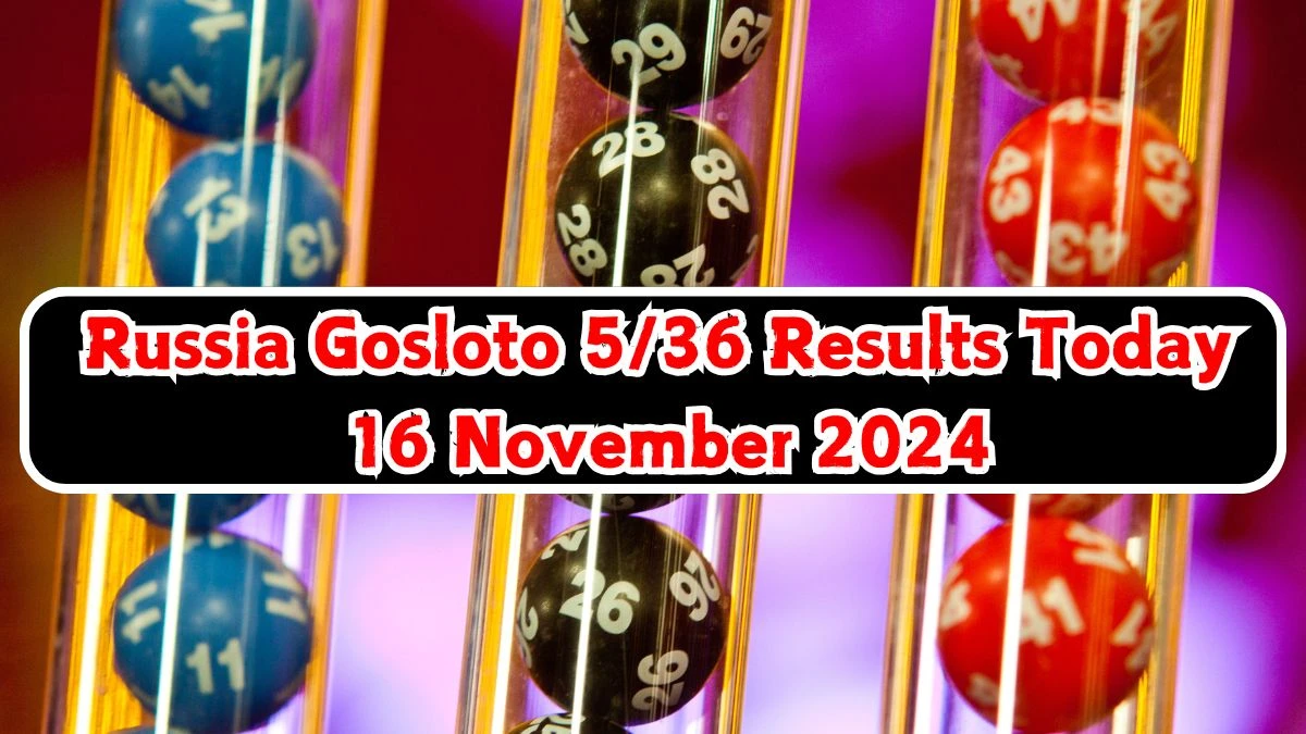 Russia Gosloto 5/36 Results Today 16 November 2024 - Draws of Each 15 Minutes