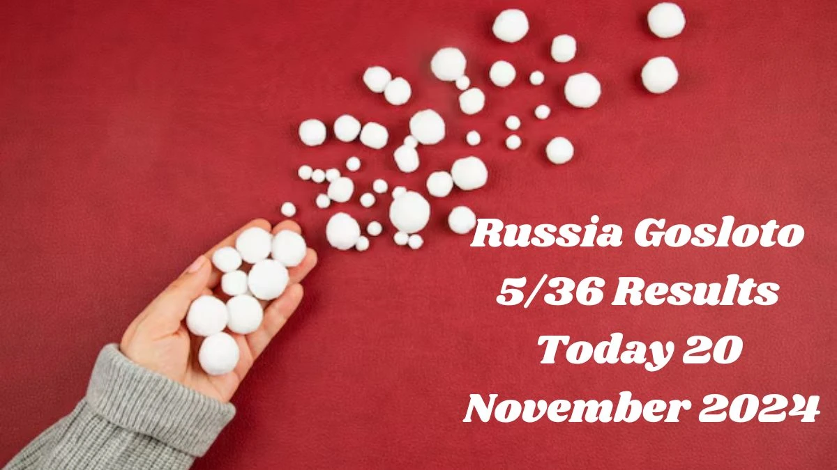 Russia Gosloto 5/36 Results Today 20 November 2024 - Draws of Each 15 Minutes