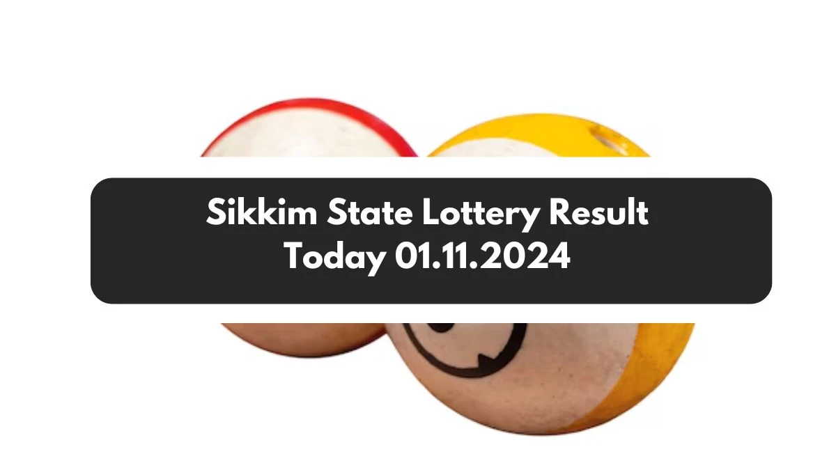 Sikkim State Lottery Result Today 01.11.2024 - Draw Numbers Revealed