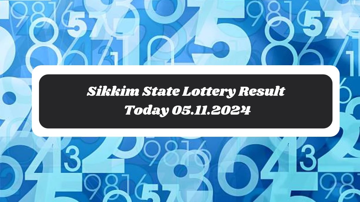 Sikkim State Lottery Result Today 05.11.2024 - Draw Numbers Revealed