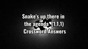 Snake's up there in the agenda  (1,1,1) Crossword Clue Puzzle Answer from November 16, 2024