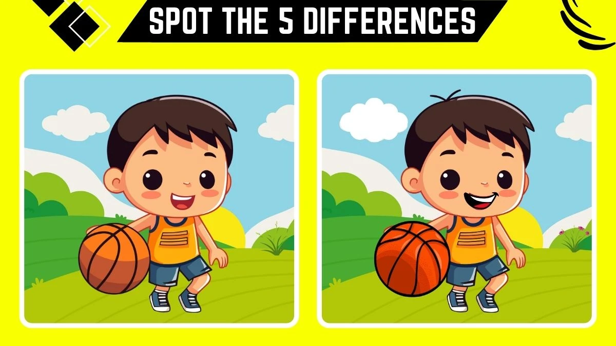 Spot the Differences Game: Only People with excellent vision can Spot the 5 Differences in this Boy Image in 14 Secs