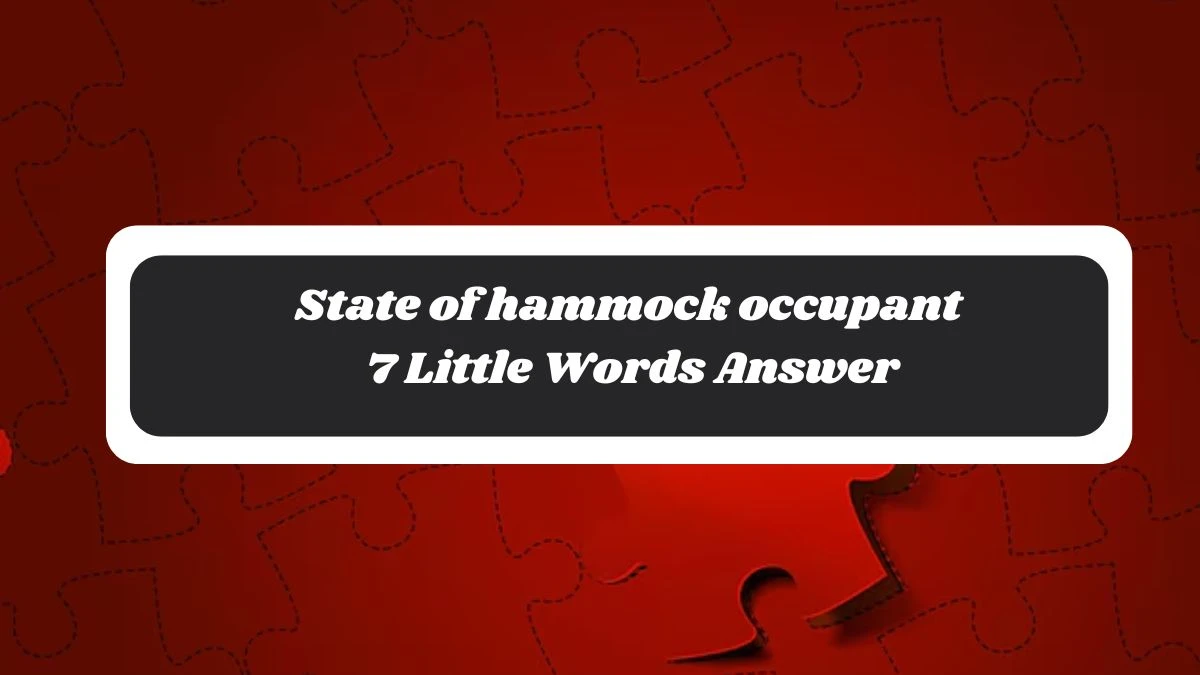 State of hammock occupant 7 Little Words Answer