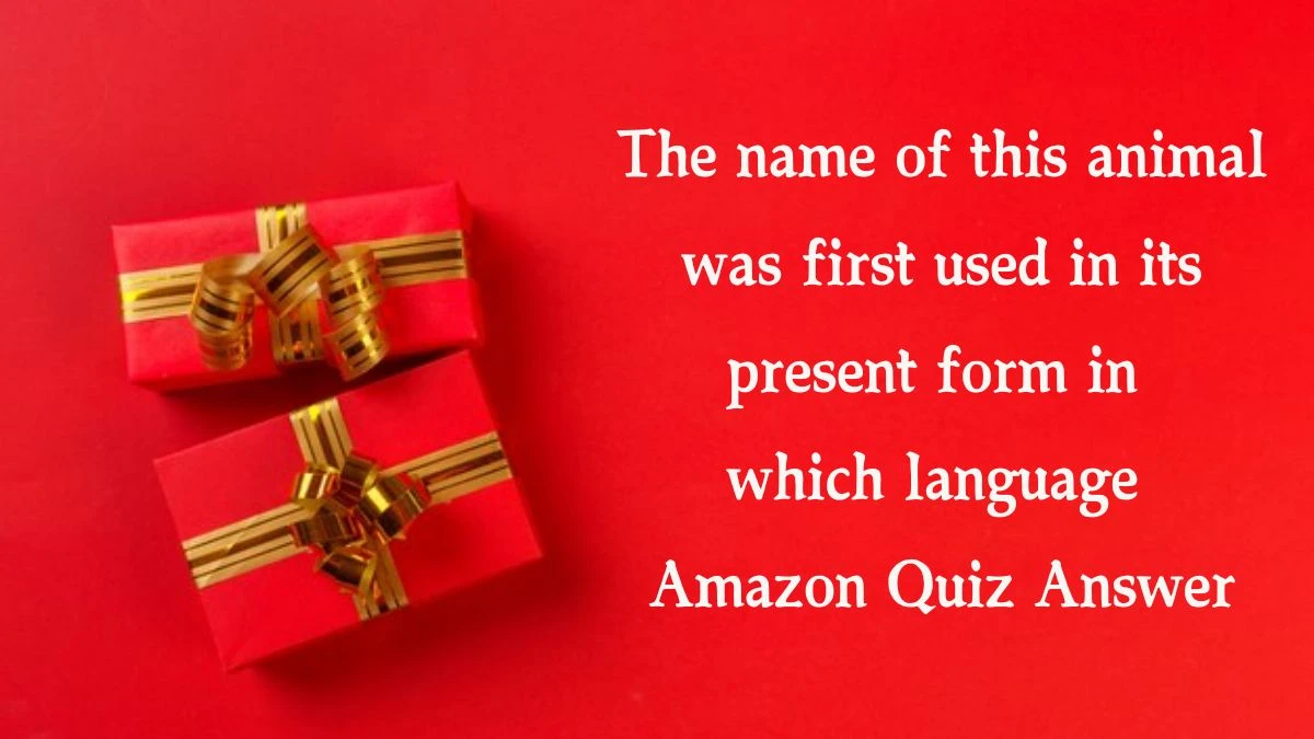 The name of this animal was first used in its present form in which language Amazon Quiz Answer Today November 14, 2024