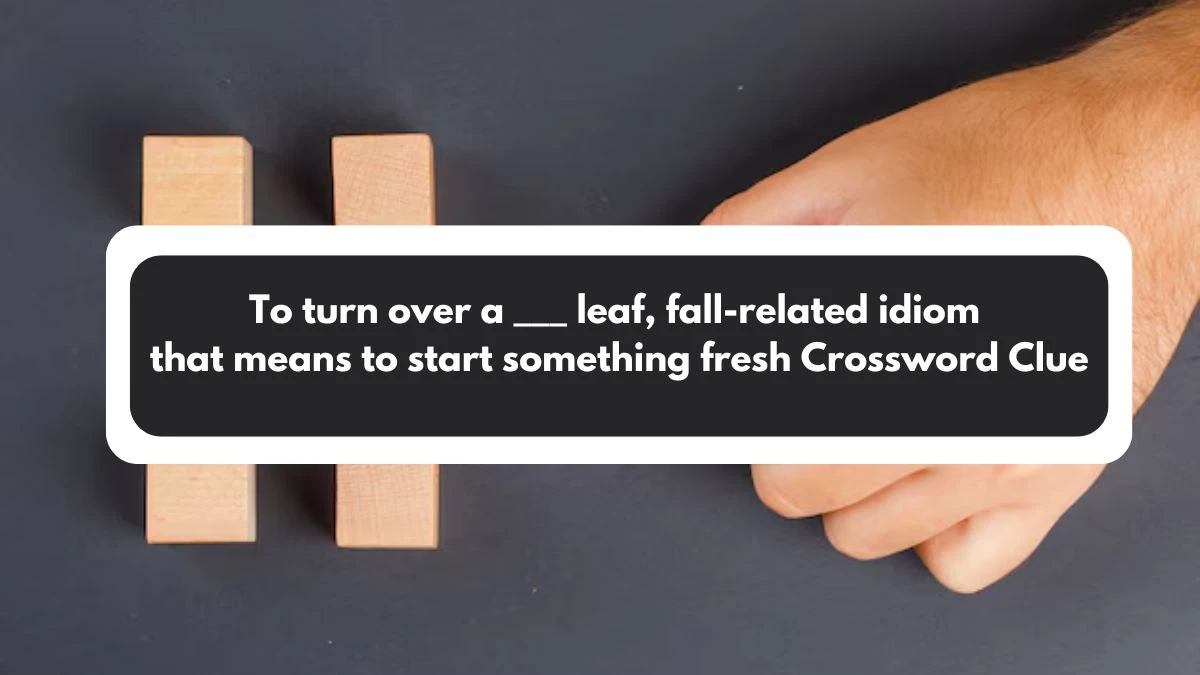 To turn over a ___ leaf, fall-related idiom that means to start something fresh Daily Themed Crossword Clue Puzzle Answer from November 01, 2024