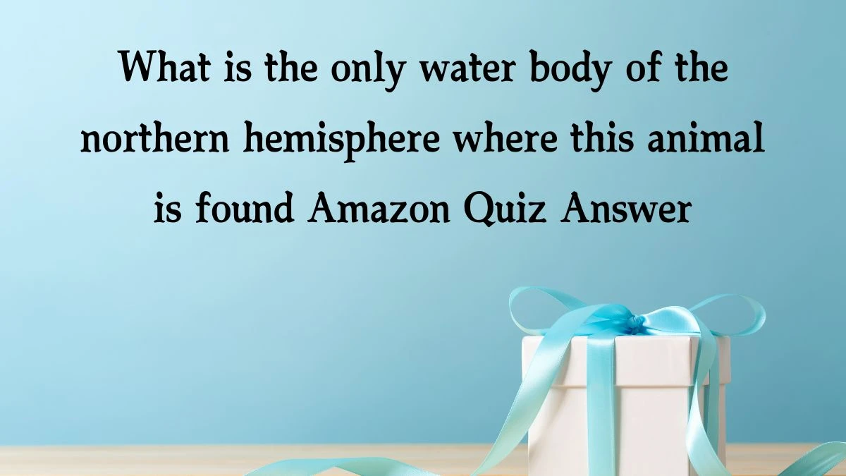 What is the only water body of the northern hemisphere where this animal is found Amazon Quiz Answer Today November 29, 2024