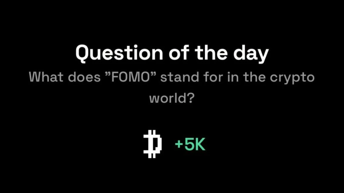 Dropee question of the day code 21 December What does “FOMO” stand for in the crypto world?