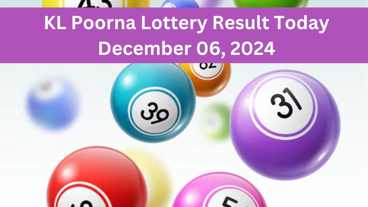 KL Poorna Lottery Result Today December 06, 2024