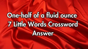 One-half of a fluid ounce 7 Little Words Puzzle Answer from December 09, 2024