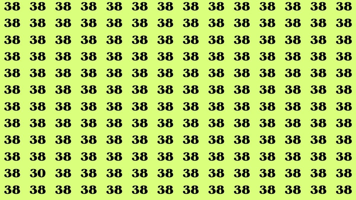 Optical Illusion Eye Test : Only HD eyes can find 30 among 38’s in 10 seconds!