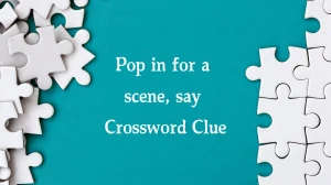 LA Times Pop in for a scene, say Crossword Clue Puzzle Answer from December 04, 2024