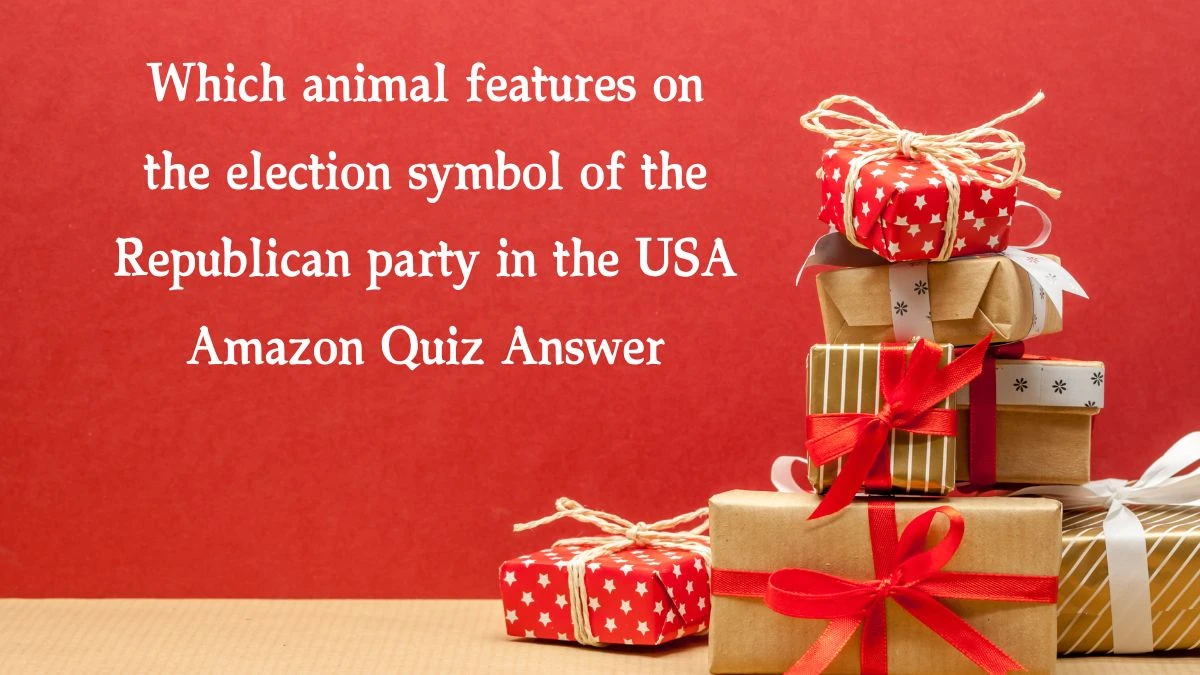 Which animal features on the election symbol of the Republican party in the USA Amazon Quiz Answer Today December 04, 2024