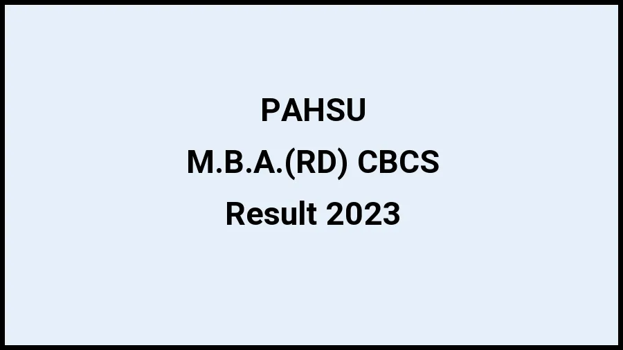 Punyashlok Ahilyadevi Holkar Solapur University Result 2023 (Out) Direct Link to Check Result for M.B.A.(RD) CBCS, Mark sheet at sus.ac.in - ​21 Nov 2023