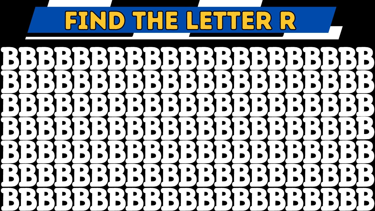 Brain Teaser Eye Test: How fast are you? Find the hidden R among the 'B' in 13 secs