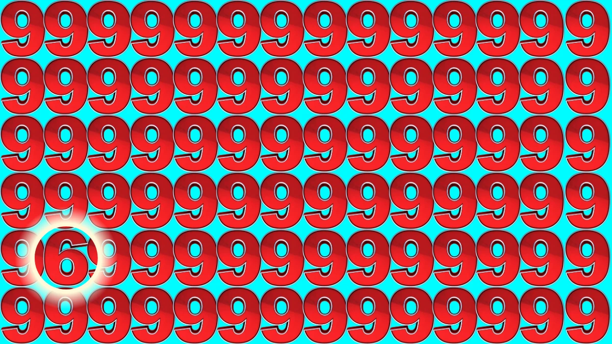 Brain Teaser IQ Test: Only high IQ individuals can find the Number 6 in 9 Secs