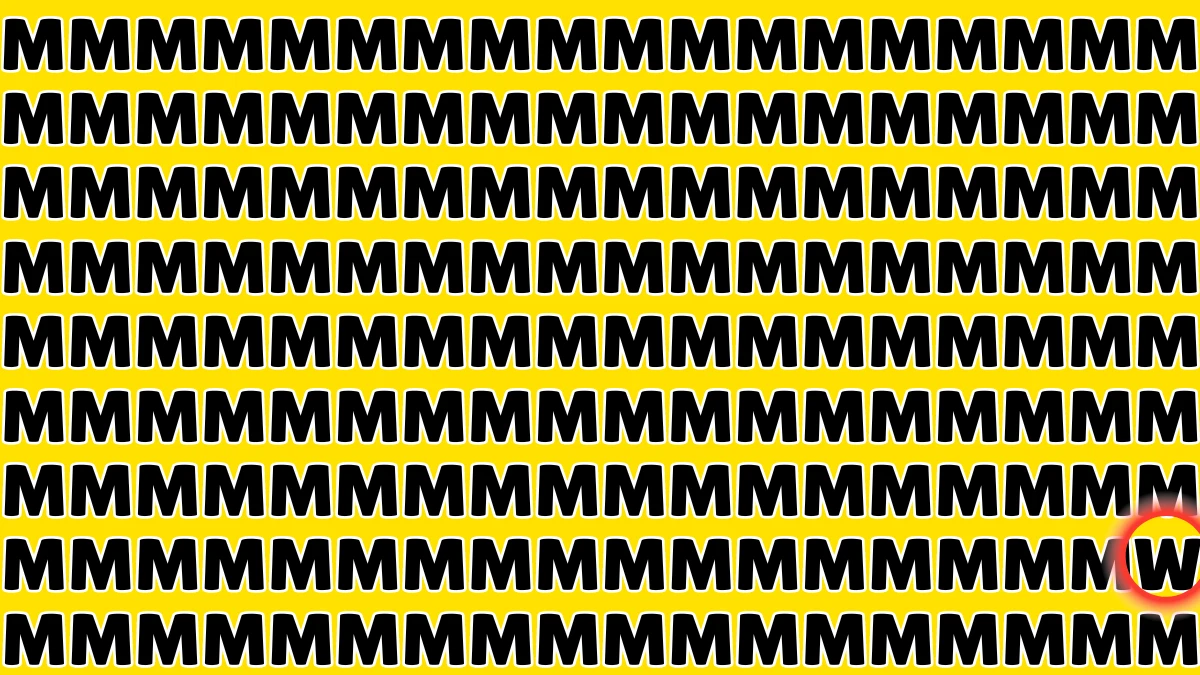 Observation Brain Test: If you have eagle Eyes Find the Letter W in 8 Secs