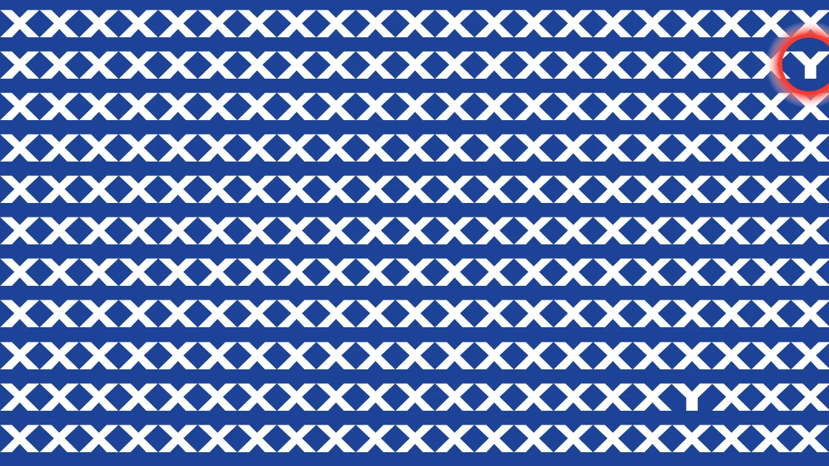 Observation Find it Out: Only 4K Vision people Can Spot the Letter Y in 6 Secs Optical Illusion image