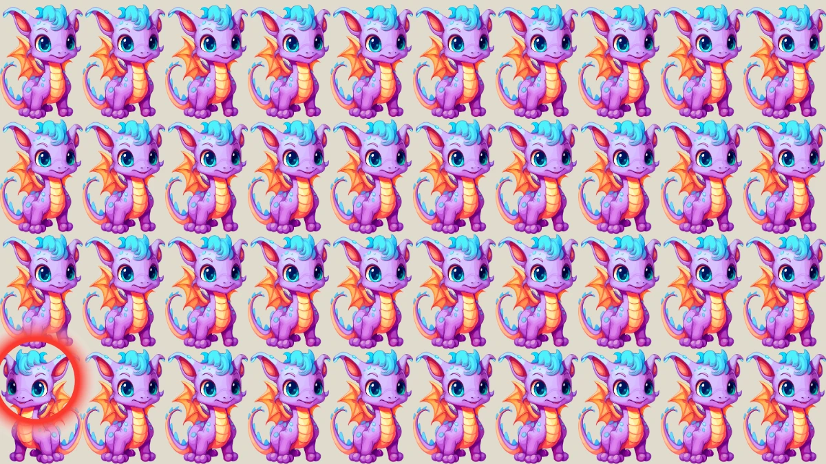 Brain Teaser Odd one Out Puzzle: Can you Find the odd Dragon in 8 Secs Brain Teaser Odd one Out Puzzle: Can you Find the odd Dragon in 8 Secs