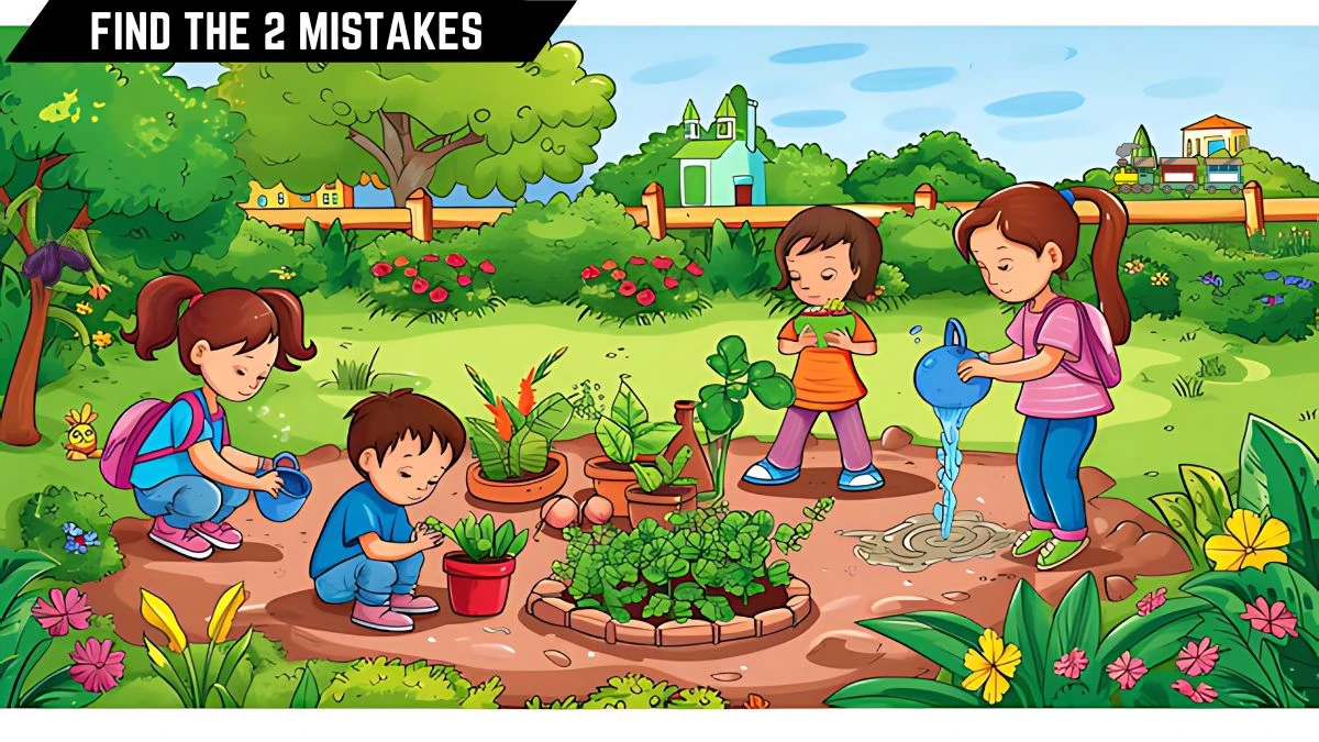 Spot the 2 Mistakes Picture Puzzle: Only those with high IQ can spot the 2 Mistakes in the Gardening Image in 10 Secs Spot the 2 Mistakes Picture Puzzle: Only those with high IQ can spot the 2 Mistakes in the Gardening Image in 10 Secs
