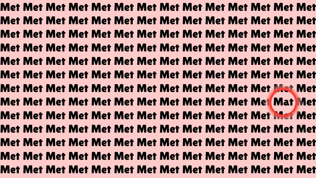 Optical Illusion Brain Test: Only People with X-Ray Vision Can Spot the Word Mat in 7 Secs