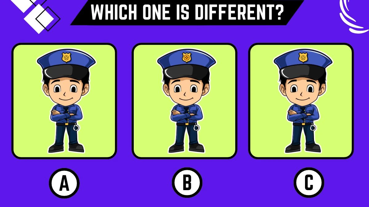 Observation Brain Challenge: Only 8k Vision Can spot the Difference Police Man in 8 Secs