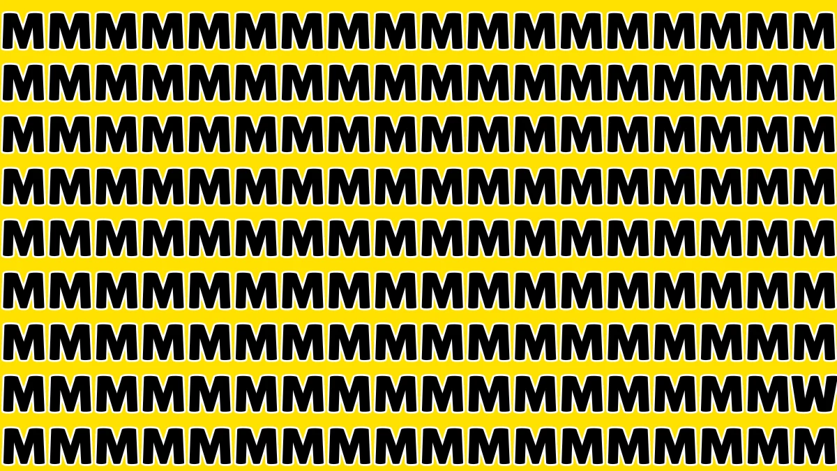 Observation Brain Test: If you have eagle Eyes Find the Letter W in 8 Secs