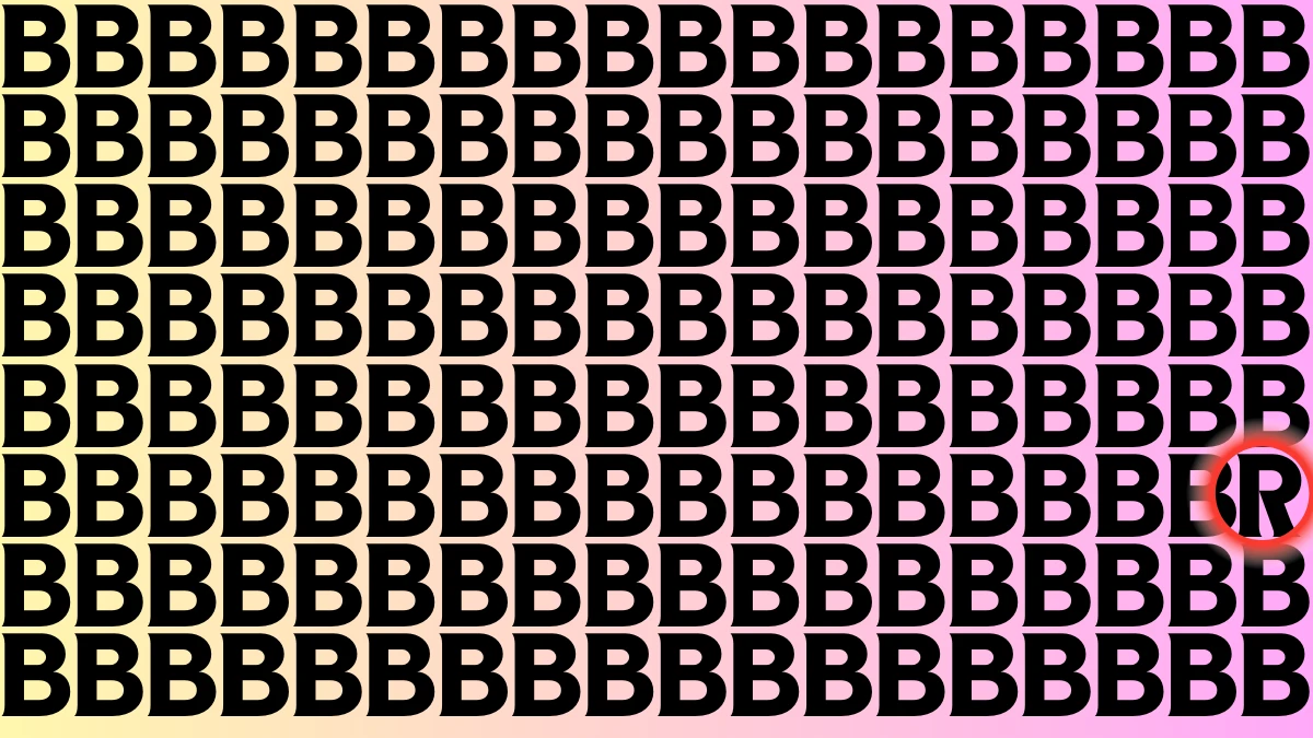 Observation Brain Challenge: If youhave hawk Eyes Find the Letter R in 9 Secs