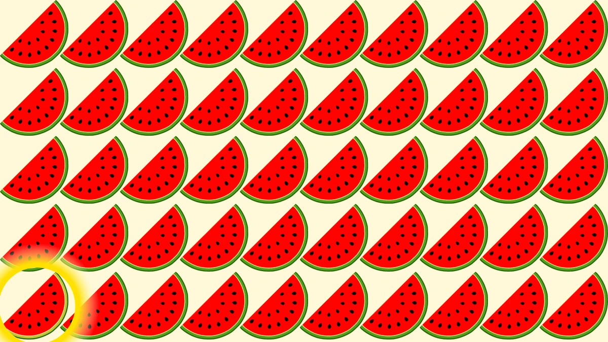 Find and Seek Puzzle: Only Highly Attentive People Can Spot Odd Watermelon in 6 Secs