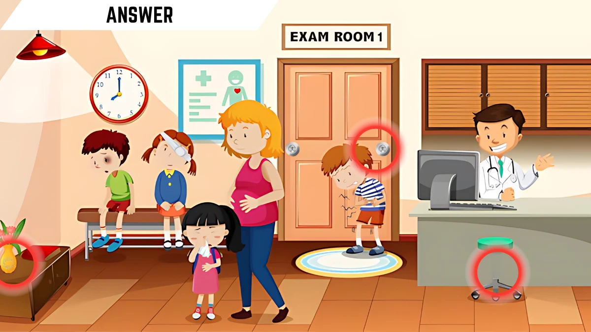 Spot the 3 Mistakes picture Puzzle: Only a genius can spot the 3 Mistakes in this Hospital Image in 12 Secs Spot the 3 Mistakes picture Puzzle: Only a genius can spot the 3 Mistakes in this Hospital Image in 12 Secs
