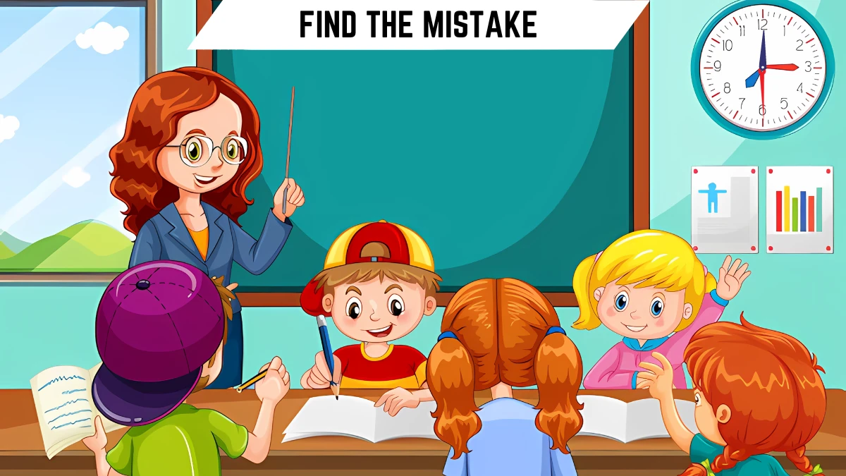 Spot the Mistake Picture Puzzle: Only Genius Can Spot the Mistake in this Classroom Image in 7 Secs