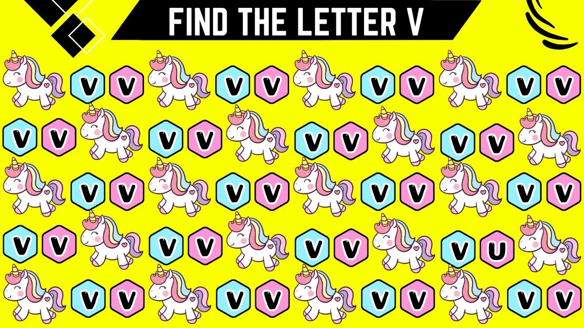 Optical Illusion Brain Challenge: Use Your Hawk's Vision To Spot the Letter U among V in 6 Secs