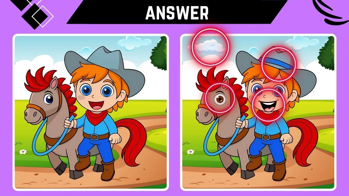 Optical Illusion Spot the Difference Game: Only People with Extra Sharp Eyes Can Spot the 4 Differences in this Image in 10 Secs​