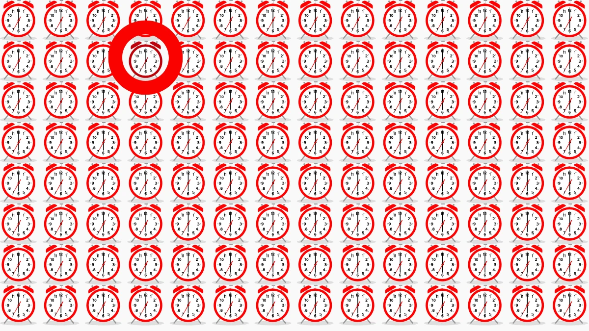 Brain Teaser Odd One Out Puzzle: यदि आपकी आंखें तेज हैं तो 5 सेकंड में विषम घड़ी को पहचानें Brain Teaser image