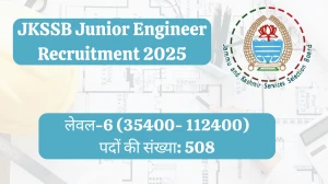 JKSSB Junior Engineer Recruitment 2025 Notification Out Apply Online for 508 Posts JKSSB Junior Engineer Recruitment 2025 Notification Out Apply Online for 508 Posts