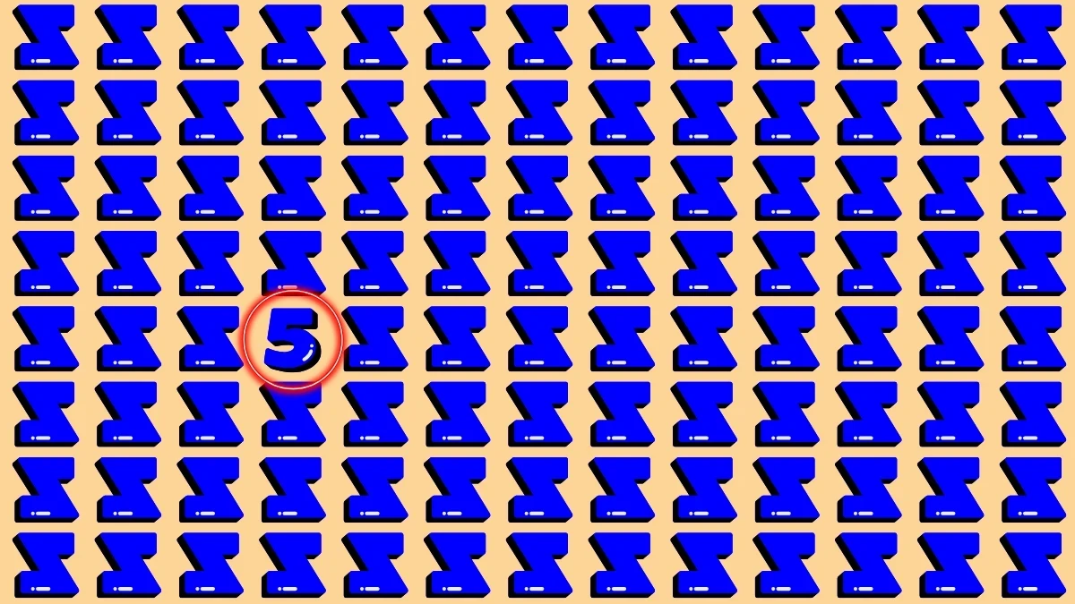 Optical Illusion Eye Test: केवल तीक्ष्ण दृष्टि वाले लोग ही 8 सेकंड में संख्या 5 को पहचान सकते हैं Optical Illusion image