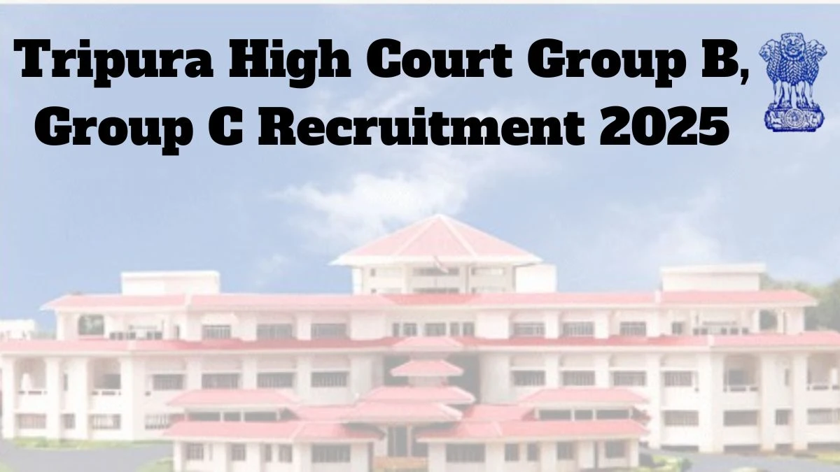 Tripura High Court Group B, Group C Recruitment 2025 Notification Out Apply Online for 127 Posts Tripura High Court Group B, Group C Recruitment 2025 Notification Out Apply Online for 127 Posts