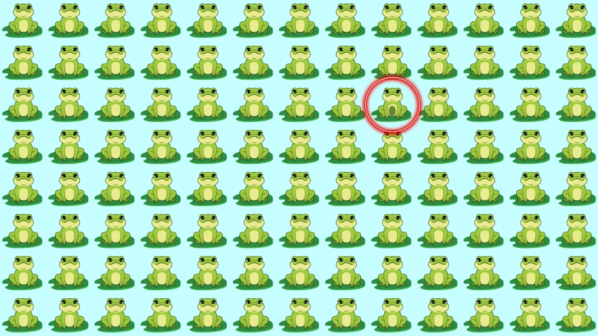Brain Teaser IQ Test: केवल एक जीनियस ही 8 सेकंड में अजीबोगरीब मेंढक को ढूंढ सकता है Brain Teaser IQ Test: केवल एक जीनियस ही 8 सेकंड में अजीबोगरीब मेंढक को ढूंढ सकता है