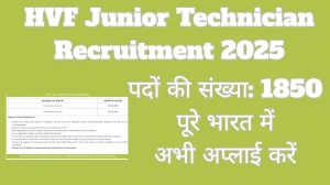 HVF Recruitment 2025 – 1850 Posts, Online Form Out at oftr.formflix.org