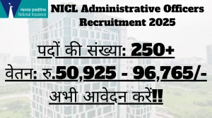 NICL Administrative Officers Recruitment 2025 अधिसूचना जारी, 266 पदों के लिए ऑनलाइन आवेदन करें