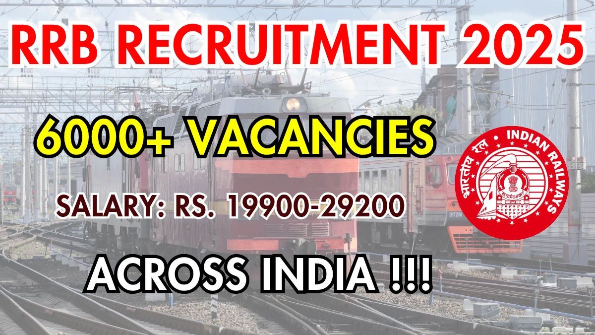 RRB Technician Recruitment 2025 अधिसूचना जारी, 6180 पदों के लिए ऑनलाइन आवेदन करें RRB Technician Recruitment 2025 अधिसूचना जारी, 6180 पदों के लिए ऑनलाइन आवेदन करें