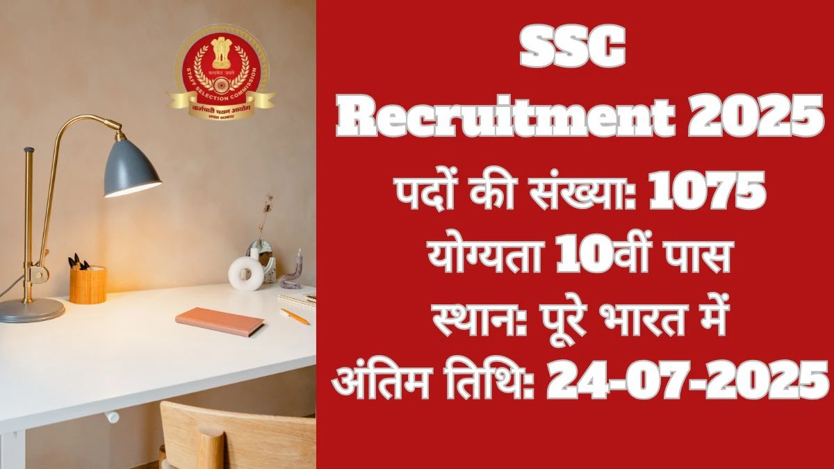 SSC Recruitment 2025 – 1075 Posts, Online Form Out at ssc.gov.in SSC Recruitment 2025 – 1075 Posts, Online Form Out at ssc.gov.in