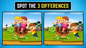 Brain Teaser: 9 सेकंड में 3 छिपे हुए अंतर खोजें! Brain Teaser: 9 सेकंड में 3 छिपे हुए अंतर खोजें!