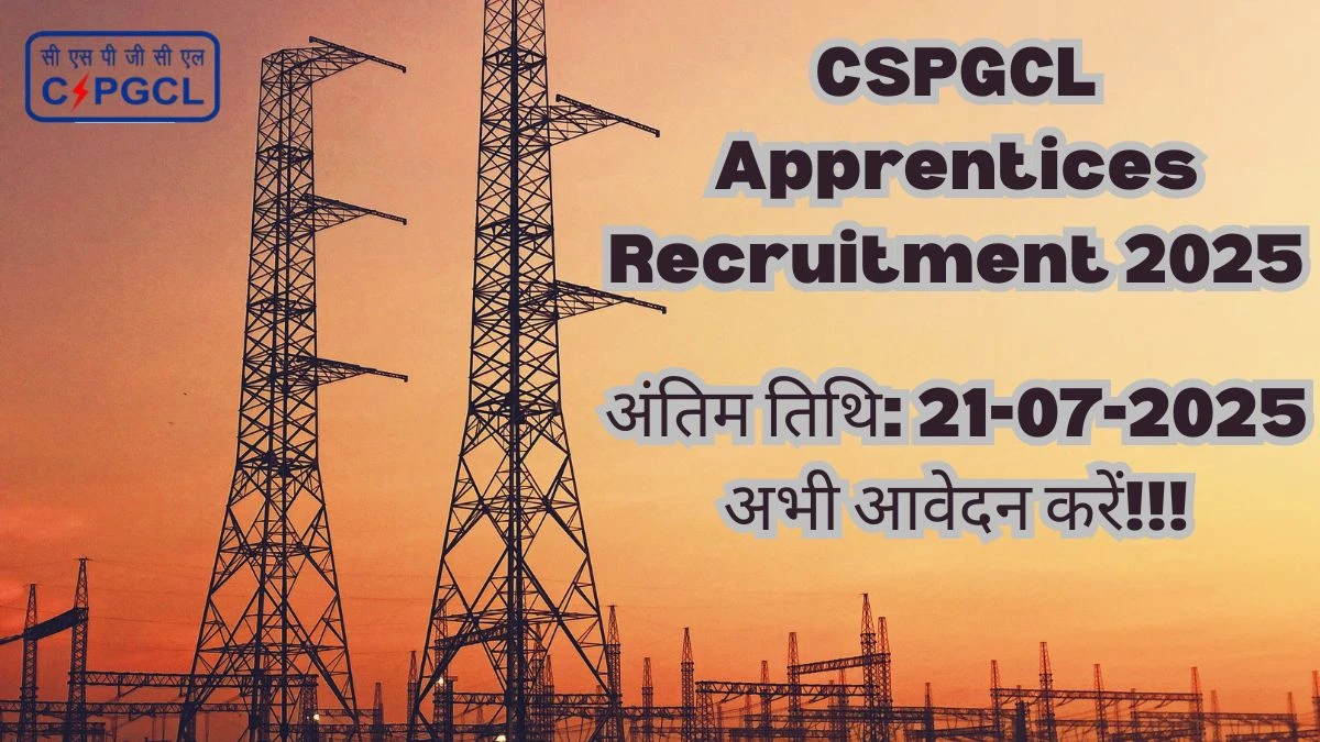 CSPGCL Apprentice Recruitment 2025 – 70 Posts, Offline Form Out at cspdcl.co.in