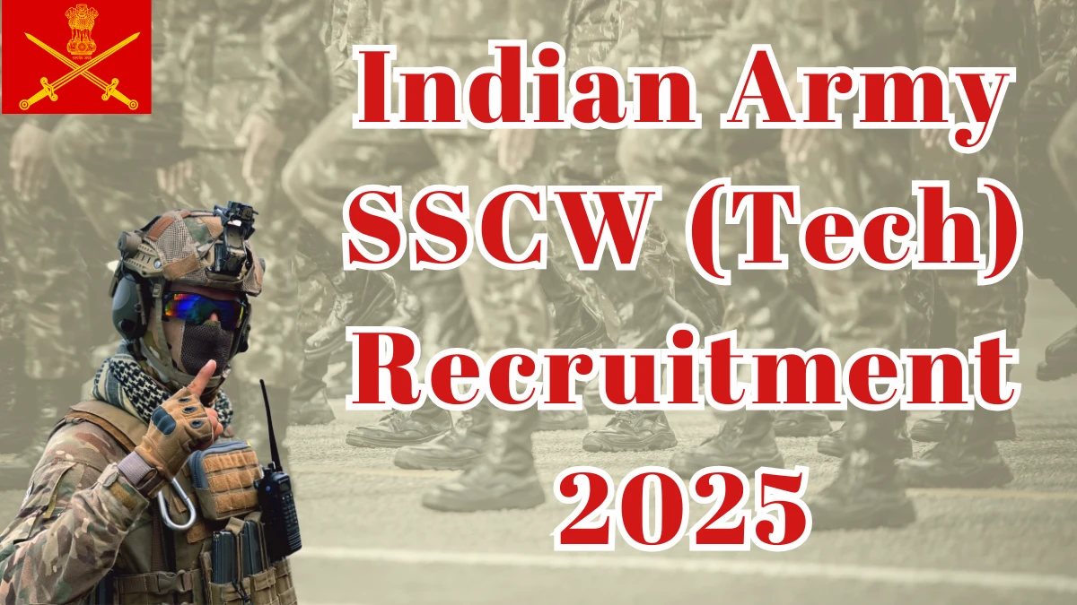 Indian Army SSCW (Tech) Recruitment 2025 – 31 Posts, Online Form Out at joinindianarmy.nic.in Indian Army SSCW (Tech) Recruitment 2025 – 31 Posts, Online Form Out at joinindianarmy.nic.in