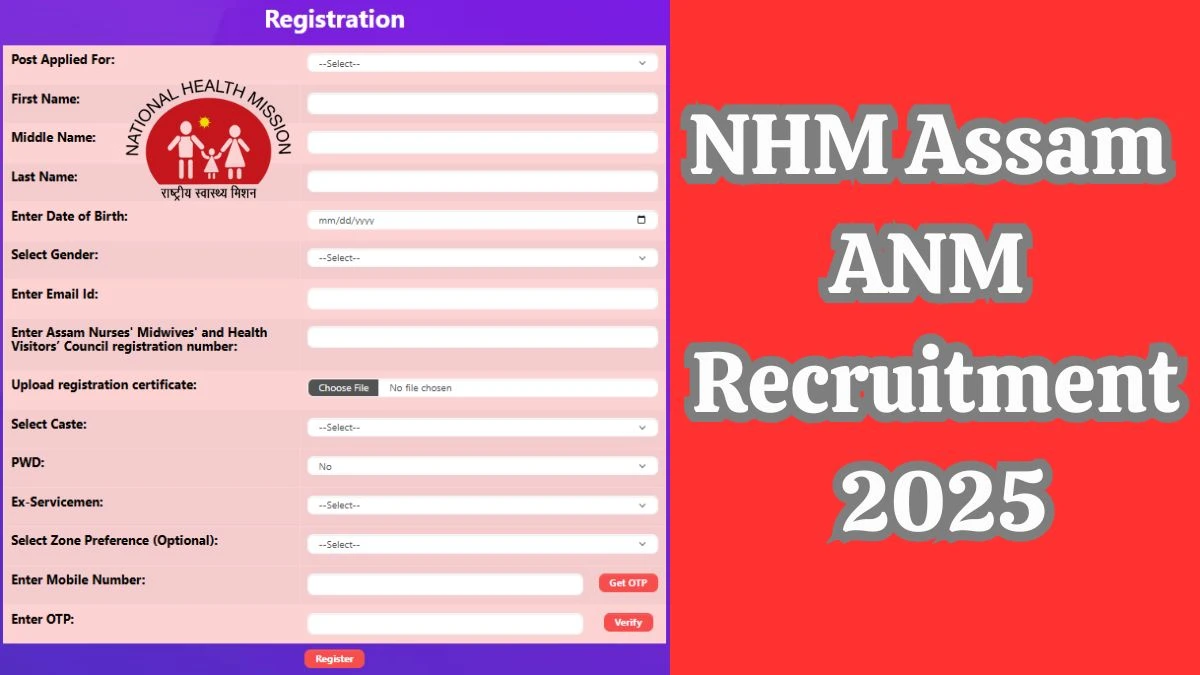 NHM Assam ANM Recruitment 2025 – 1138 Posts, Online Form Out at nhm.assam.gov.in NHM Assam ANM Recruitment 2025 – 1138 Posts, Online Form Out at nhm.assam.gov.in