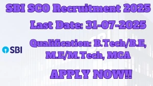 SBI SCO Recruitment 2025 – 33 Posts, Online Form Out at sbi.co.in