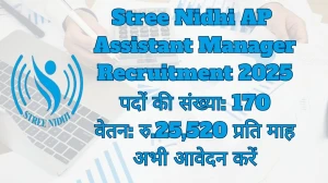 Stree Nidhi AP Assistant Manager Recruitment 2025 – 170 Posts, Online Form Out at streenidhi.telangana.gov.in