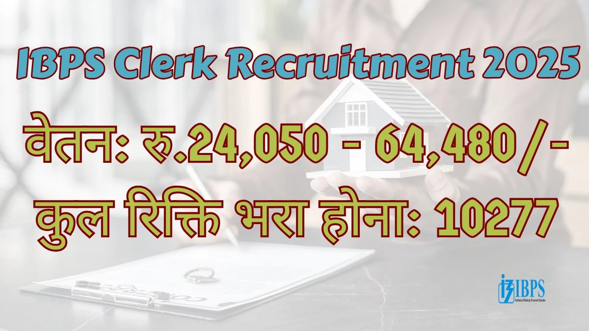IBPS Clerk Recruitment 2025 – 10277 Posts, Online Form Out at ibps.in IBPS Clerk Recruitment 2025 – 10277 Posts, Online Form Out at ibps.in